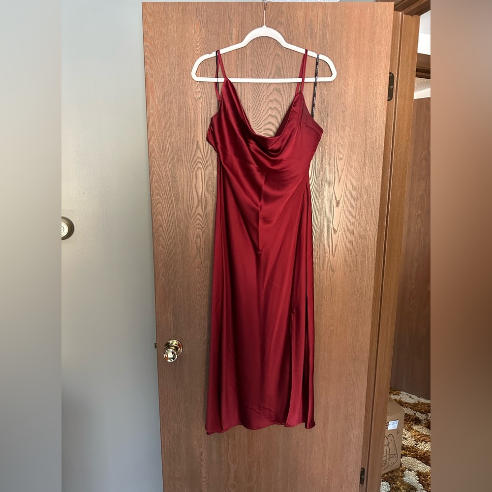Red Satin Dress